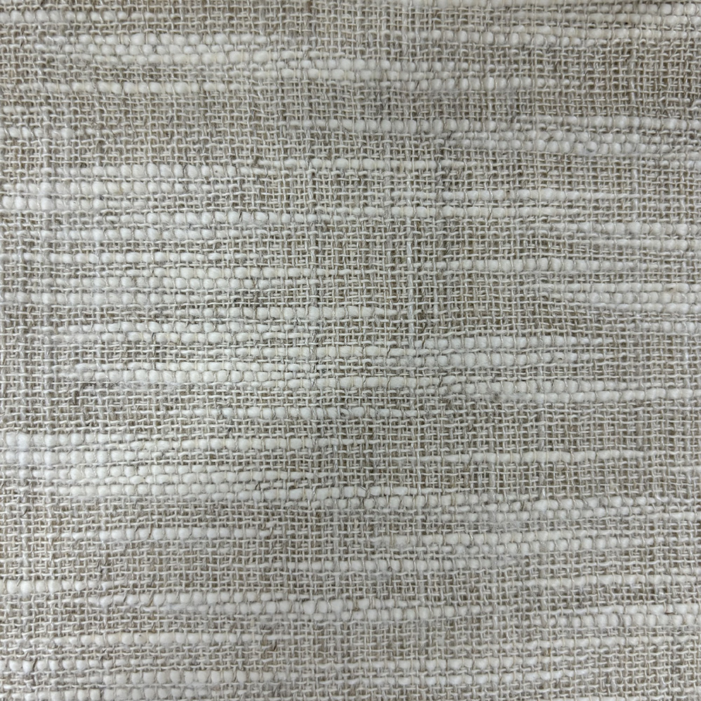 真麻布  成分:涤+麻  克重:170gsm 门幅:58”